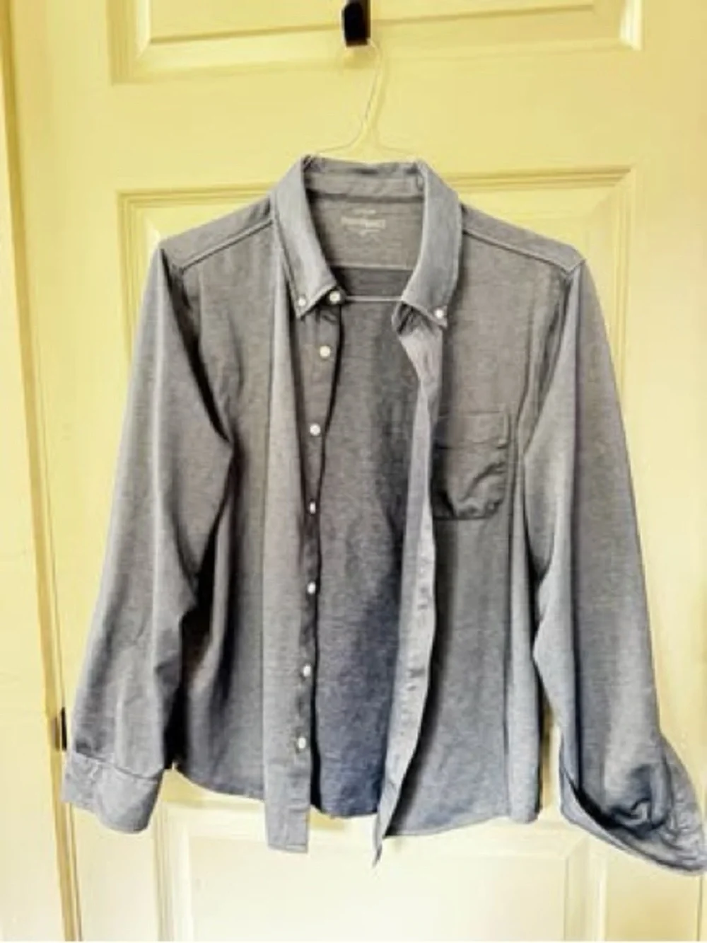 Men's Casual Button-Down Shirt – Grey